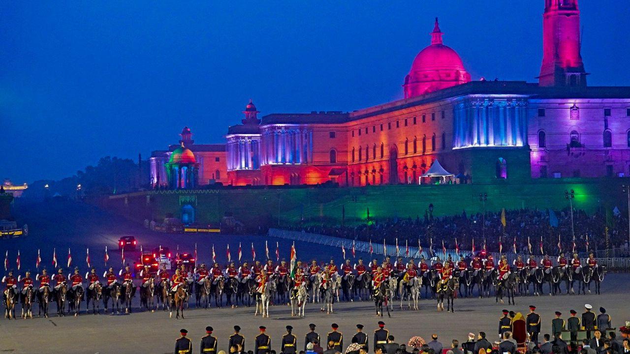 IN PHOTOS: PM Modi shares glimpses from Beating Retreat ceremony