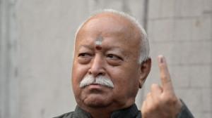 IN PHOTOS: RSS chief Mohan Bhagwat casts vote in Maharashtra civic polls