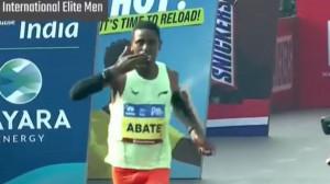 IN PHOTOS: Tadu Abate Deme clinches Men’s Elite title at Tata Mumbai Marathon