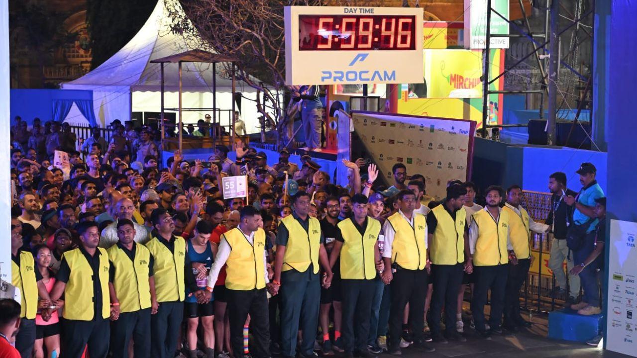 IN PHOTOS: Narwekar flags off Tata Mumbai Marathon 2026 from CSMT