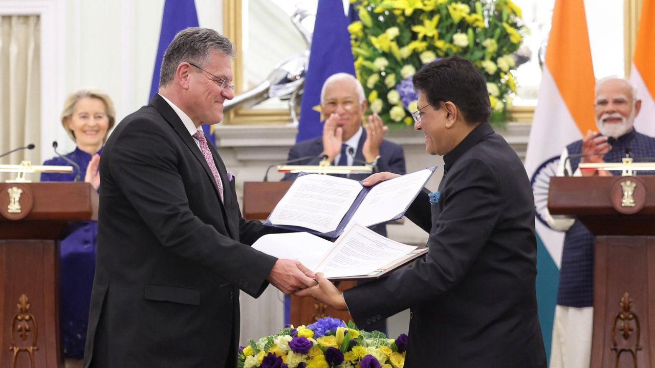 Piyush Goyal noted the significance of the trade deal, which aims to strengthen economic ties between India and the EU, enhance trade and investment flows, and foster collaboration across multiple sectors.