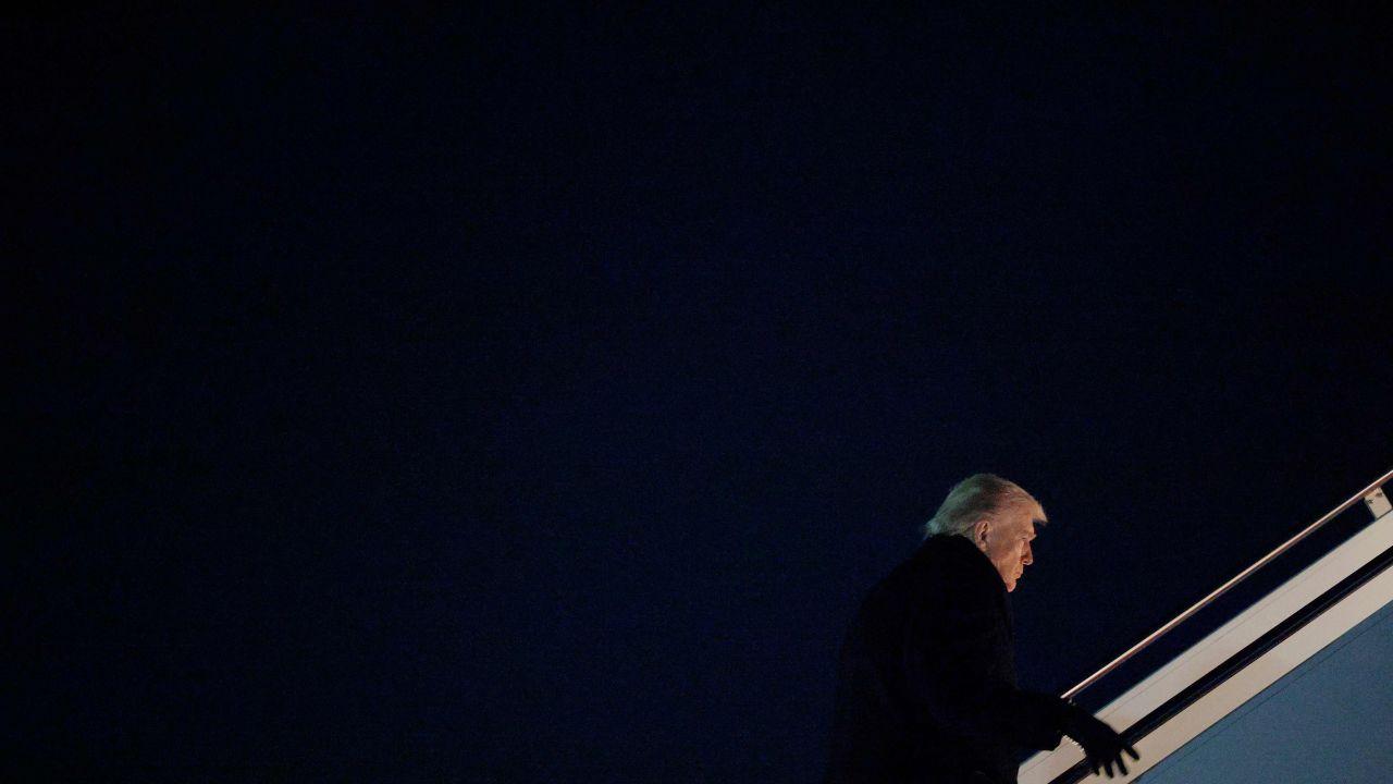 The US President continues his journey to Davos on a different plane ensuring that his participation in the high-profile summit 