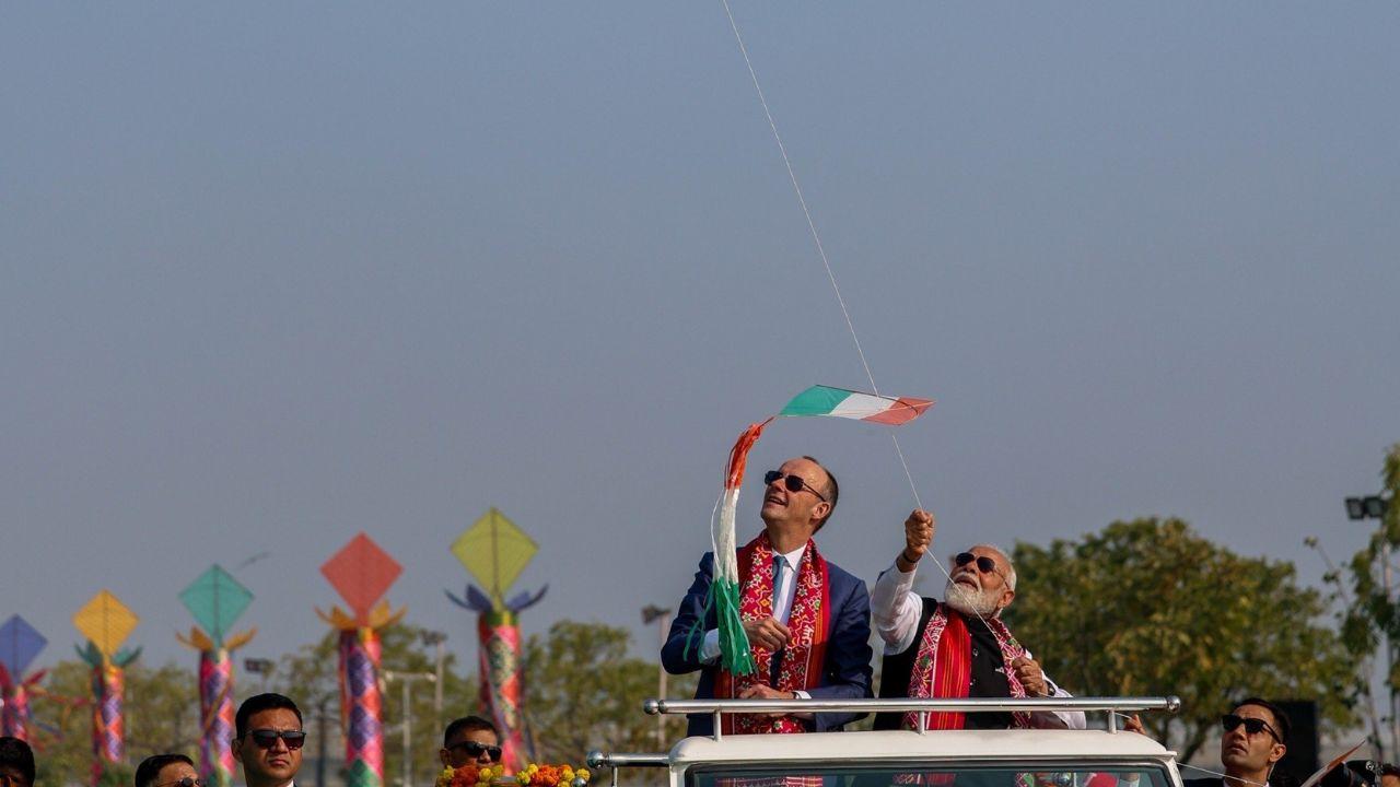 <p><span class="cf0">The three-day International Kite Festival will conclude on Uttarayan (Makar Sankranti) on January 14. The event will see participation from 135 international kite enthusiasts from 50 countries. In addition, 65 kite flyers from across India and 871 local participants from Gujarat will also take part (Pic/X)</span><!--EndFragment --></p>