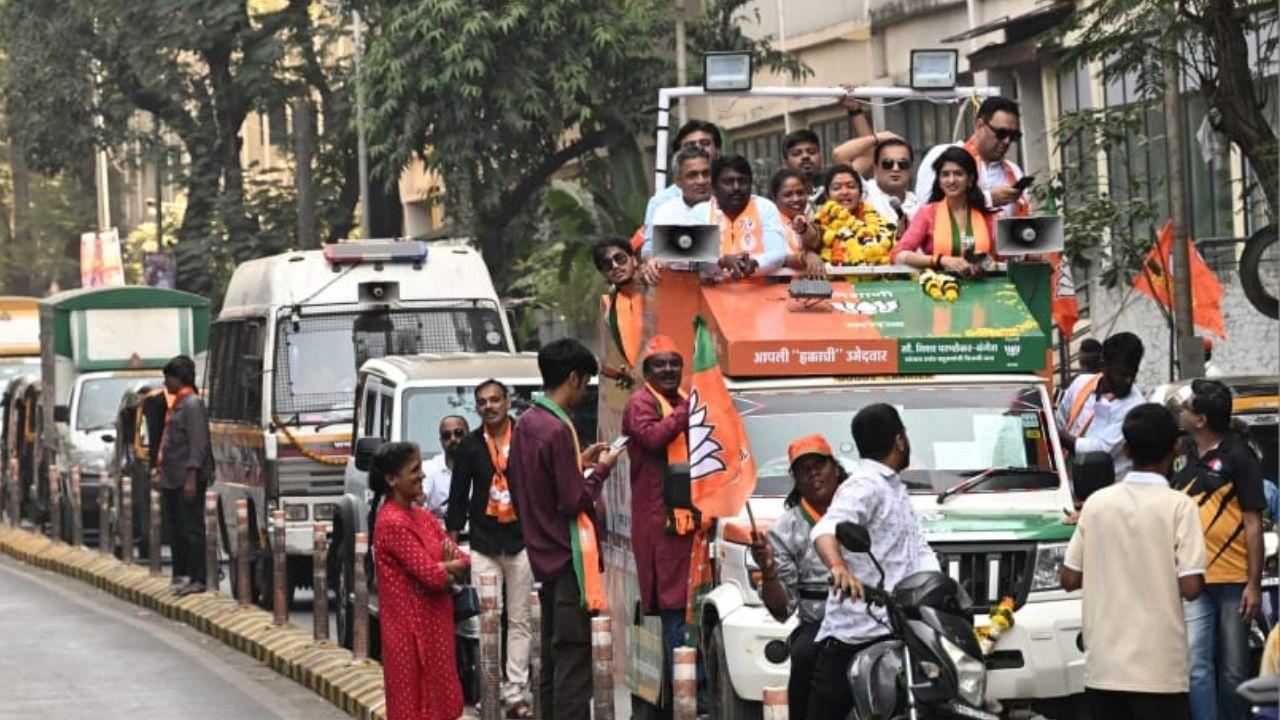 Nisha Parulekar-Bangera, during the campaign rally, urged the local residents to vote for the BJP-Shiv Sena-RPI (Athawale) alliance for the upcoming civic polls