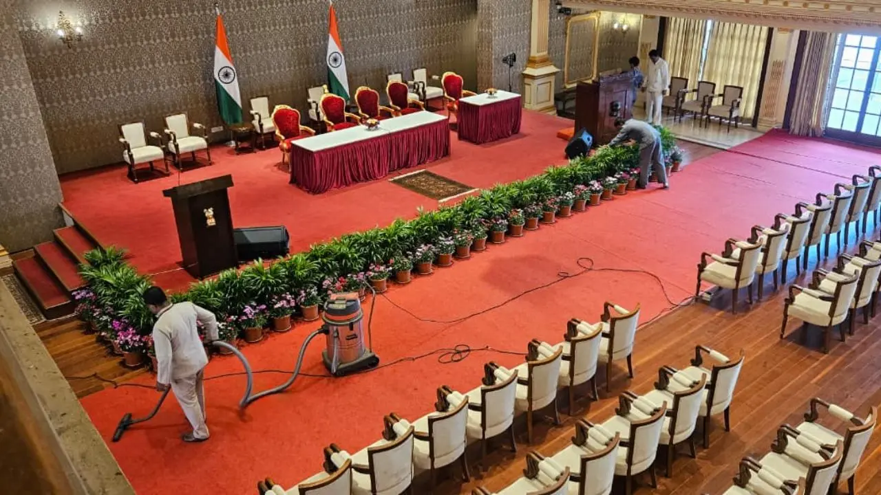 Staff working against time to ensure smooth conduct of the oath-taking event