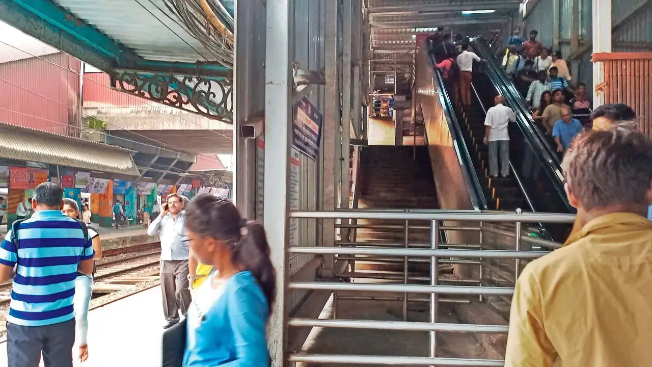 BREATHING SPACE GAINED
March 10, 2023: A redundant staircase on Platform No.1 was demolished, creating more space after mid-day's 2019 report. The upgrade was progressing to address the high passenger dnsity exacerbated by Metro connectivity