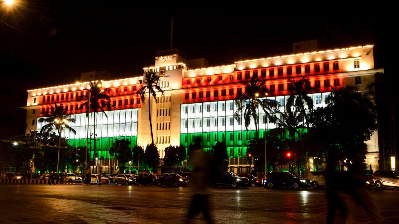 <p>Mantralaya building illuminated with tricolour lights ahead of Republic Day, in Mumbai</p> <p>Mantralaya building illuminated with tricolour lights ahead of Republic Day, in Mumbai</p>