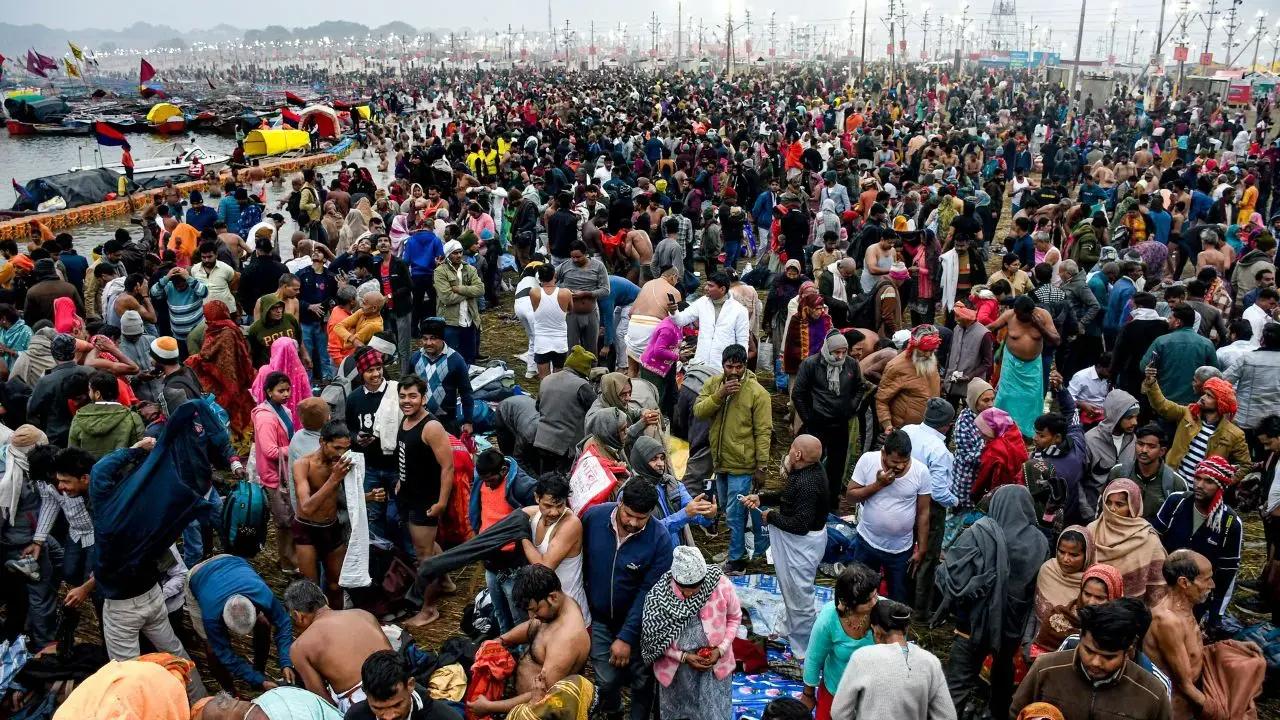 <p>The Magh Mela of Prayagraj (Uttar Pradesh), which takes place at the divine Triveni Sangam, the place of confluence of the sacred rivers Ganga, Yamuna, and the legendary Saraswati, is one of the largest pilgrimages in India </p> <p>The Magh Mela of Prayagraj (Uttar Pradesh), which takes place at the divine Triveni Sangam, the place of confluence of the sacred rivers Ganga, Yamuna, and the legendary Saraswati, is one of the largest pilgrimages in India </p>