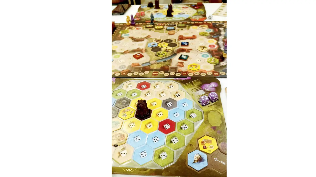 A view of the game, The Castles of Burgundy