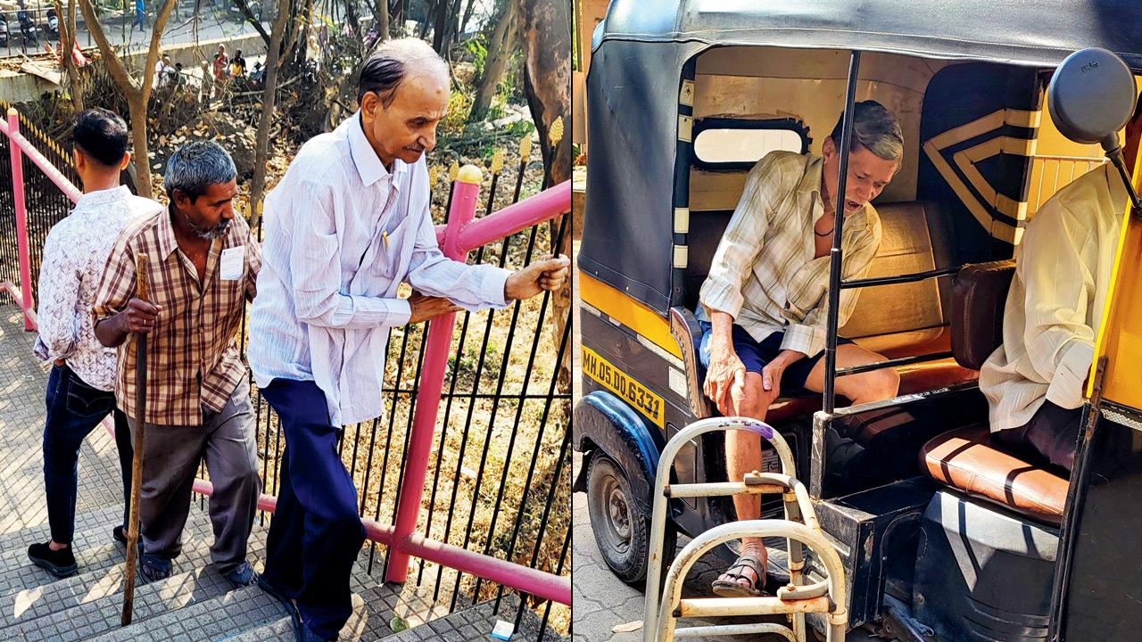 Senior citizens, persons with disabilities struggle at Thakurli polling centre