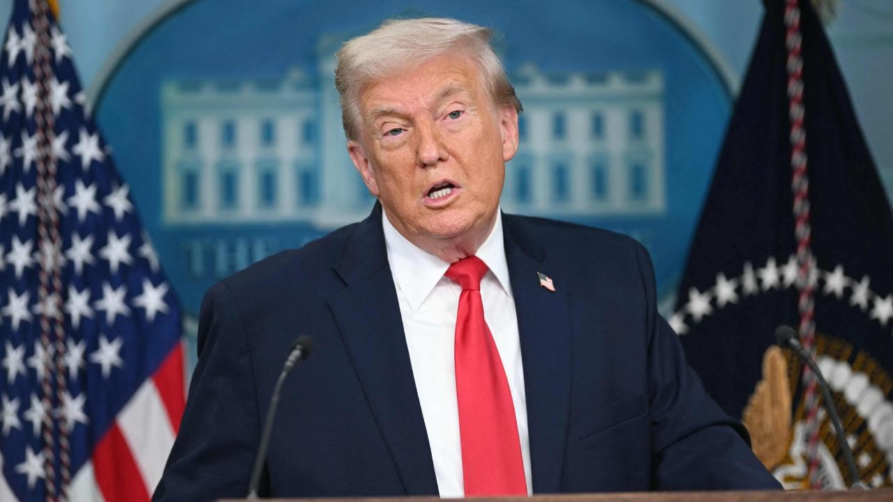 Trump recaps first year back in office with rambling remarks and theatrics