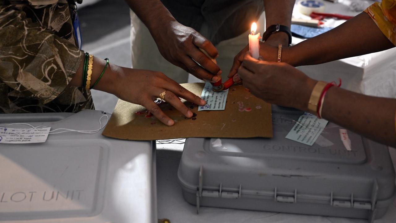 The voting began at 7.30 am amid tight security arrangements across Mumbai