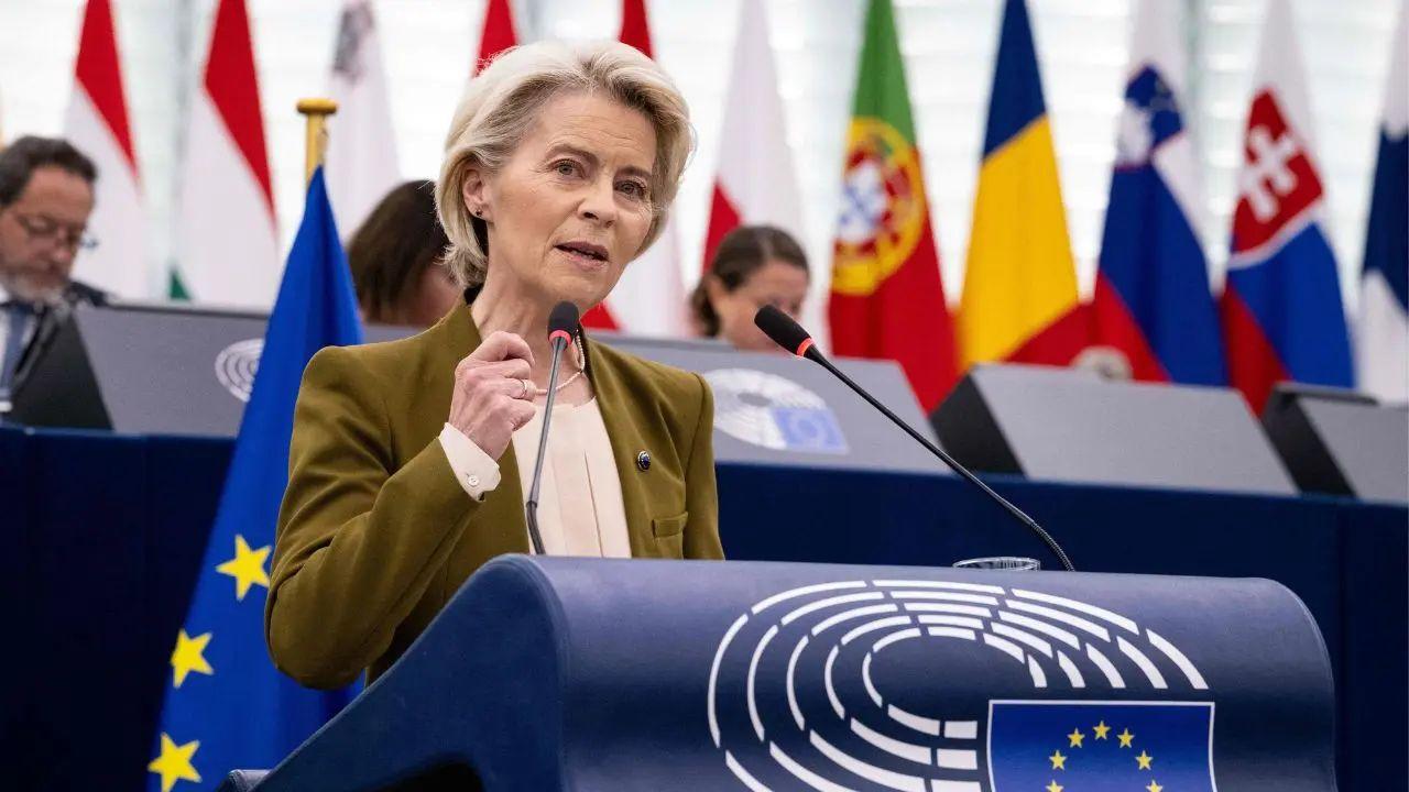 La presidenta de la UE, Ursula, dice: «Viajaré a la India inmediatamente después de Davos»