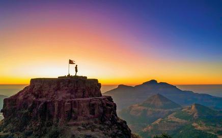 At the summit of the Harihar Fort. Pics courtesy/HikeX