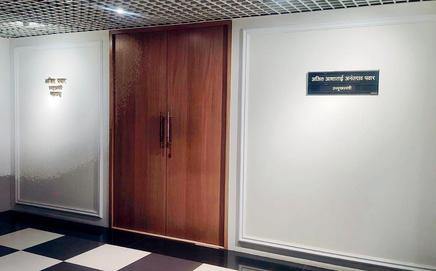 Closed doors at the deputy chief minister’s office on the sixth floor of Mantralaya after Ajit Pawar’s demise. Pics/Eeshanpriya MS