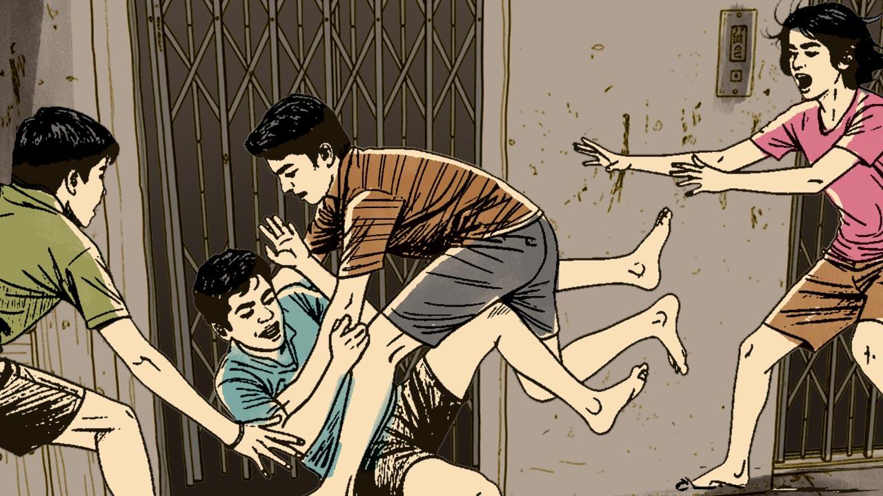 Around 10 pm, while the children were pushing and tackling each other, they collided into the grill of a 21-year-old lift, causing it to break and give away