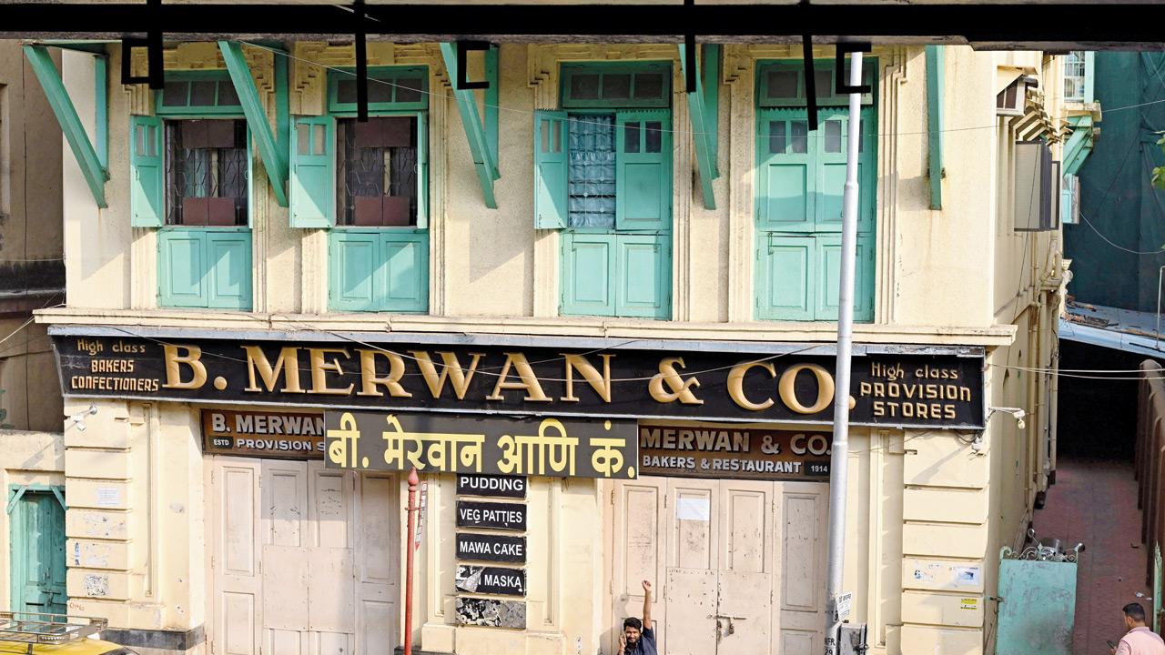 The now shuttered B Merwan and Co. at Grant Road. Pic/Satej Shinde