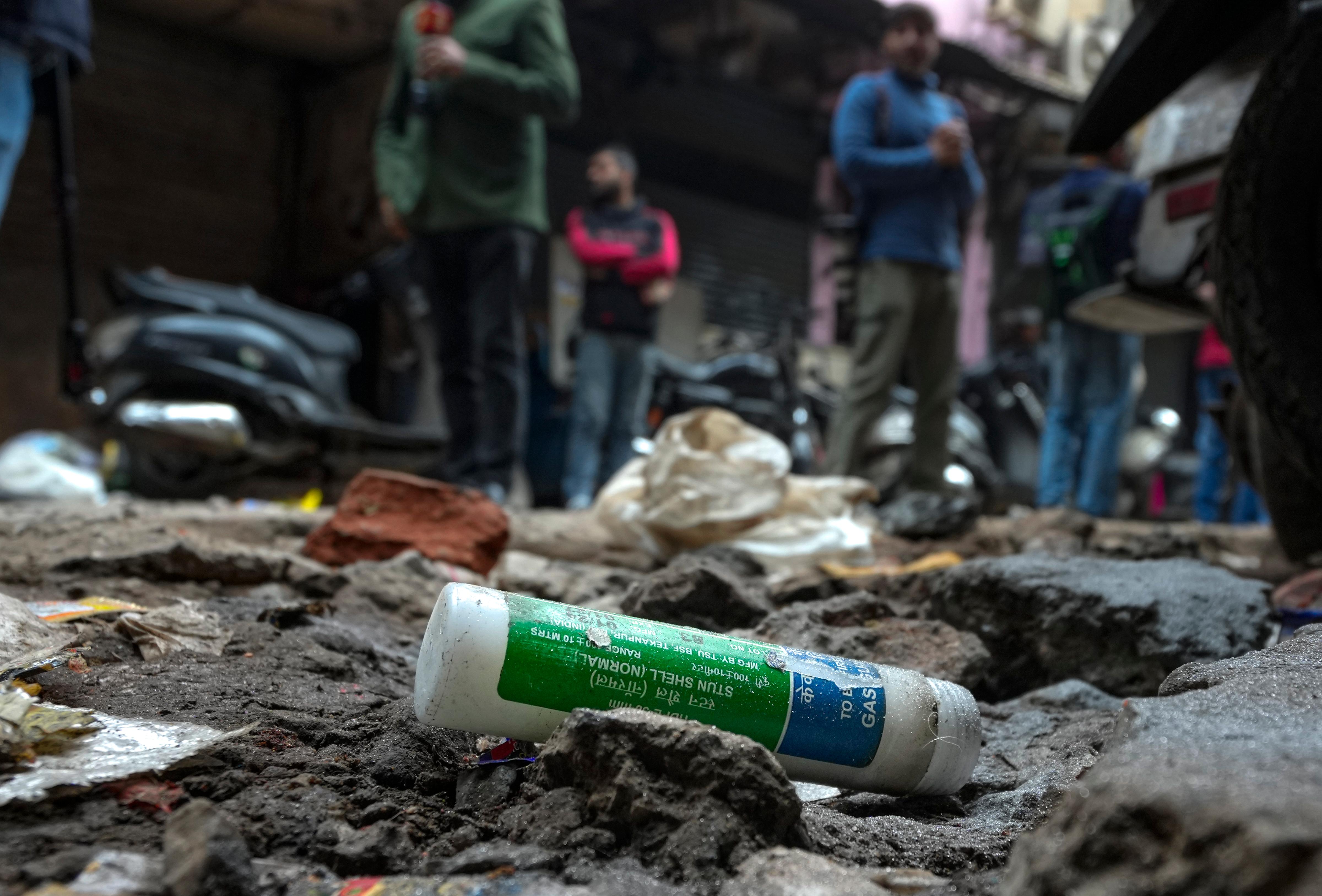  Teargas shells were used to disperse the crowd after which the situation was brought under control after which normalcy was restored.