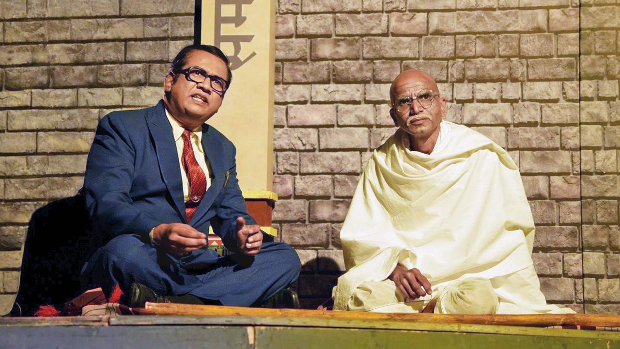 A moment from the performance in Solapur