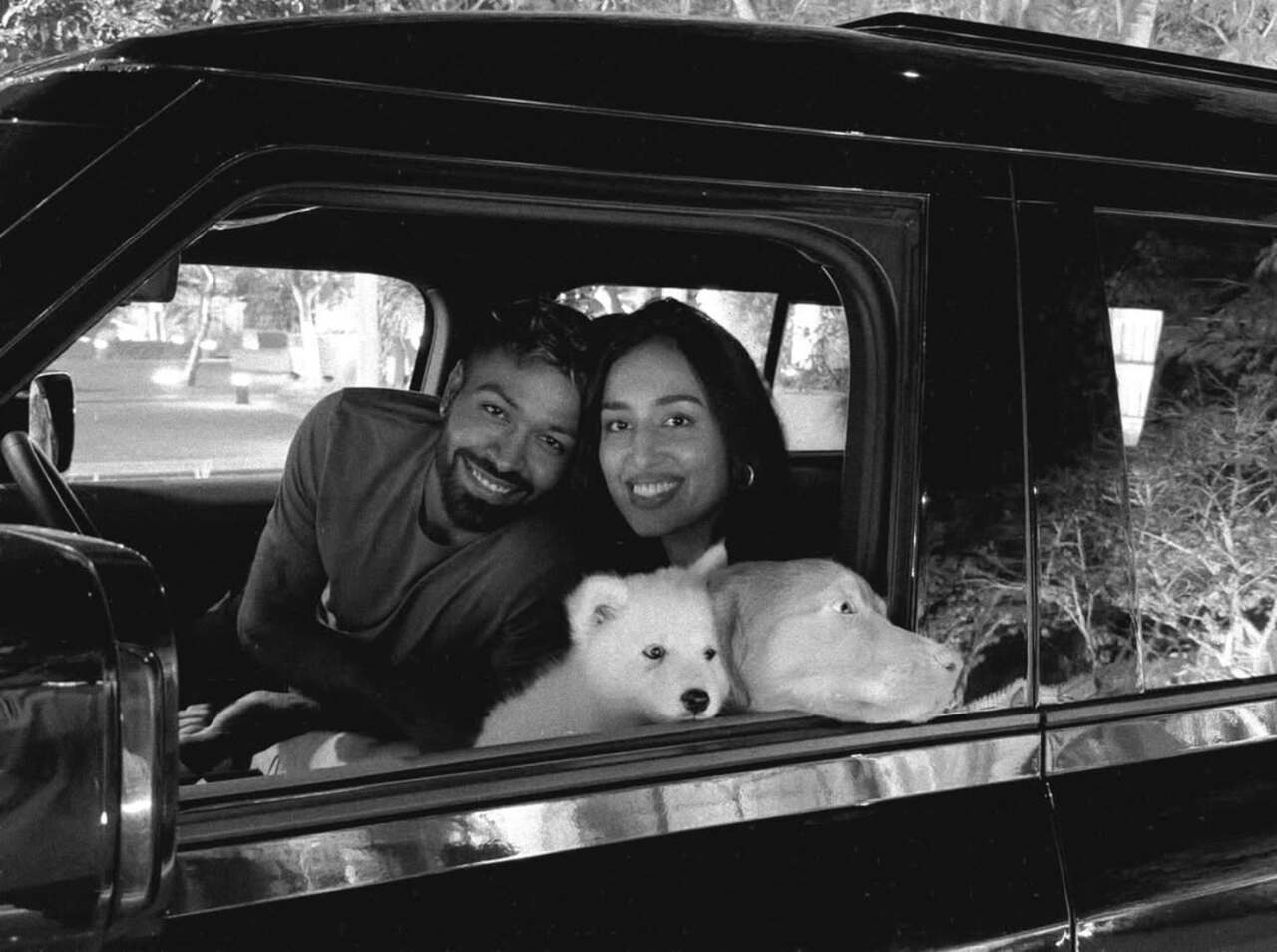 All set for a drive! The couple was also seen spending time with their furry pets in some of the other pictures.