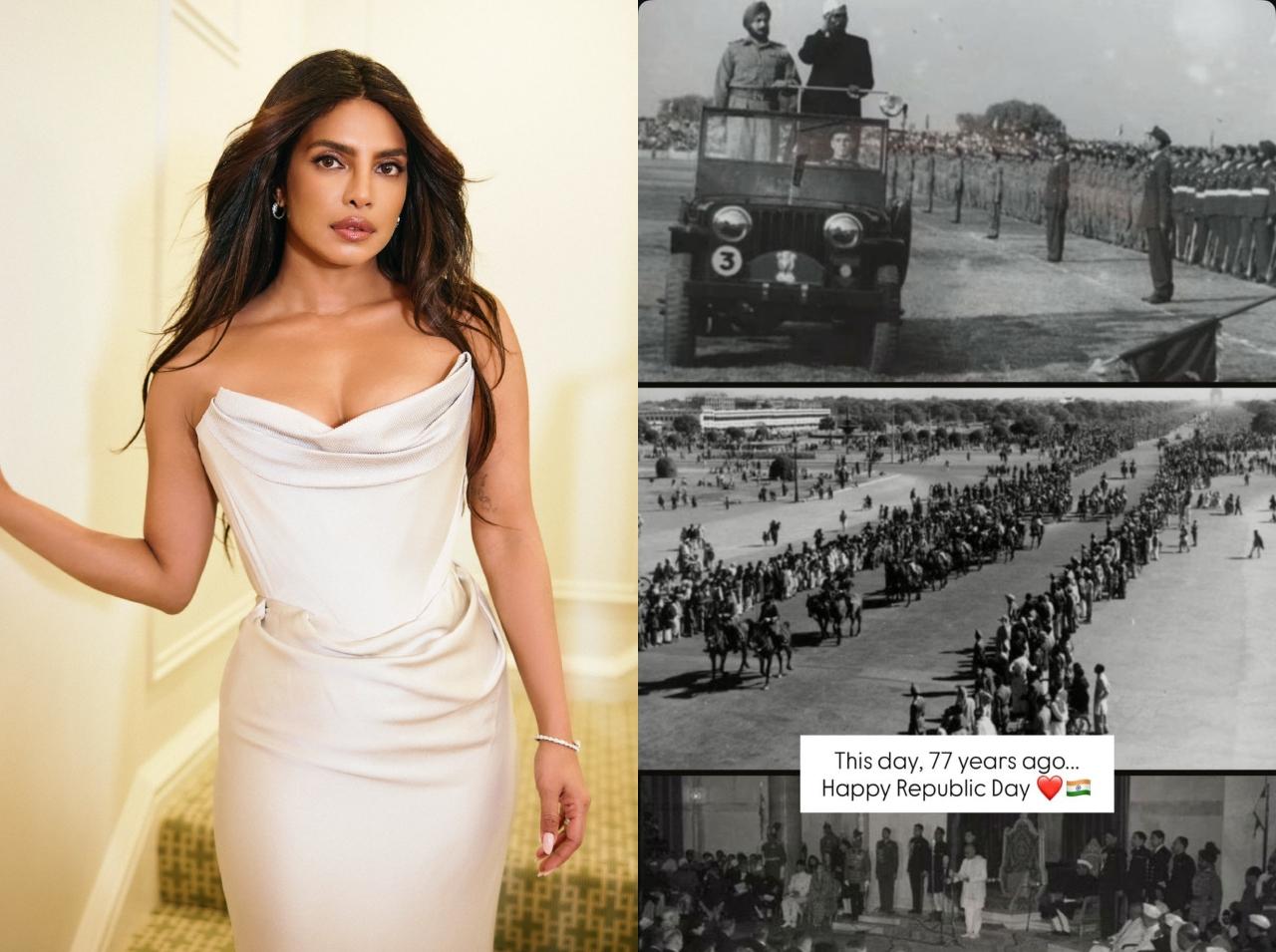 Priyanka Chopra Jonas also basked in the patriotic spirit, sharing an old picture and writing, 