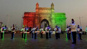 IN PICS: Mumbai buildings illuminated in tricolour as Army band performs in city