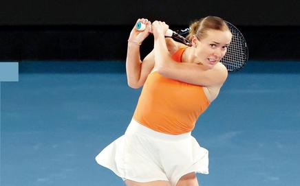Elina Svitolina during her quarter-final against Coco Gauff at the Australian Open  on Tuesday. Pics/AFP