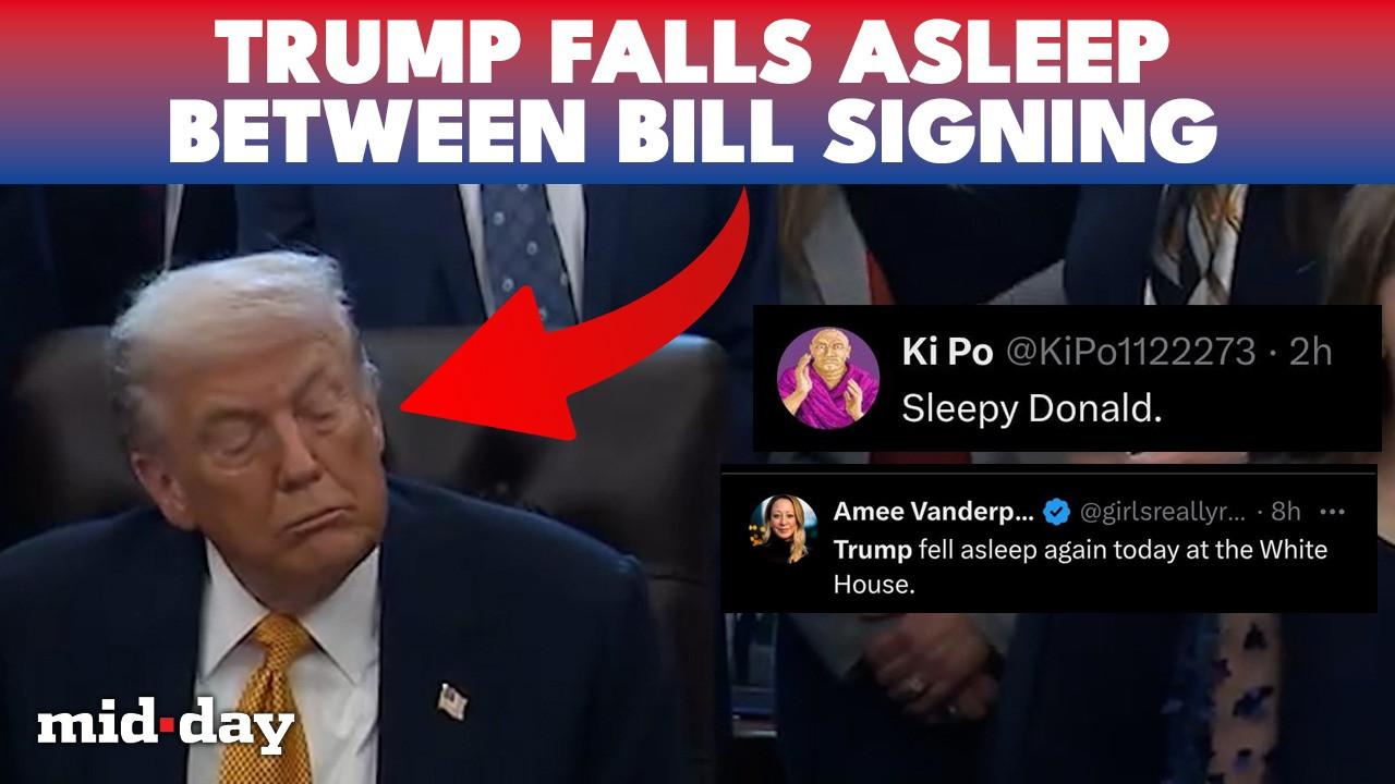 WATCH: Trump Appears to Fall Asleep During Key Milk Bill Signing at White House