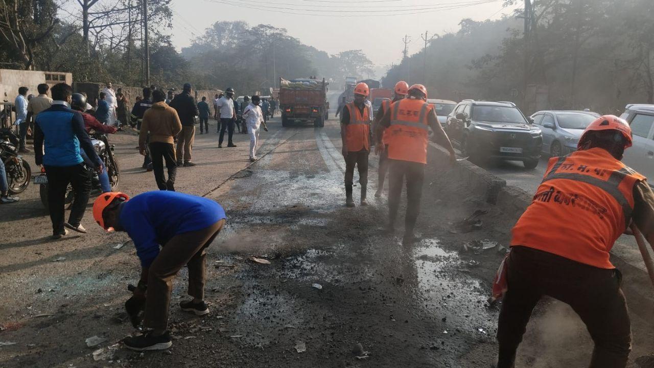 The truck driver reportedly fled the scene after the crash