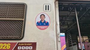 Harmanpreet Kaur and Amanjot pics appear on Mumbai local train compartments