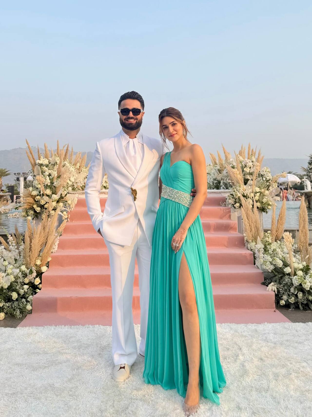 The picture that has got everyone talking has rumoured lovebirds striking a pose together at Nupur and Stebin's white wedding. The couple look powerful and adorable together. 