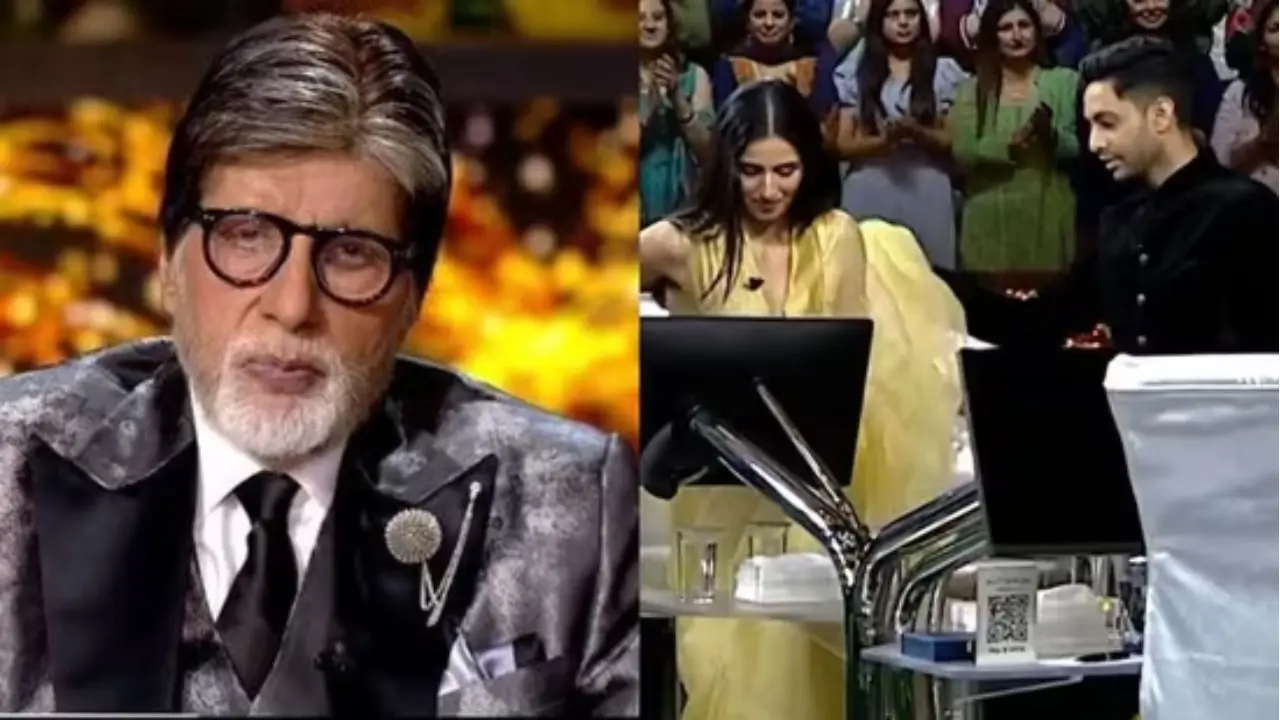 KBC 17: Big B pokes fun at Agastya Nanda’s gentlemanly act with Simar Bhatia