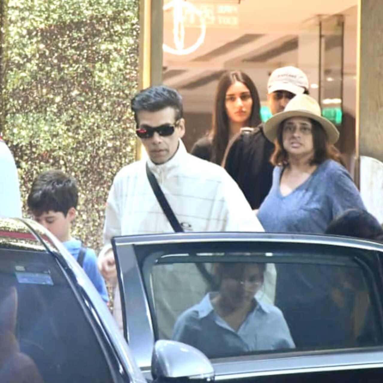 Karan Johar spotted wearing a turtle neck tee in the city