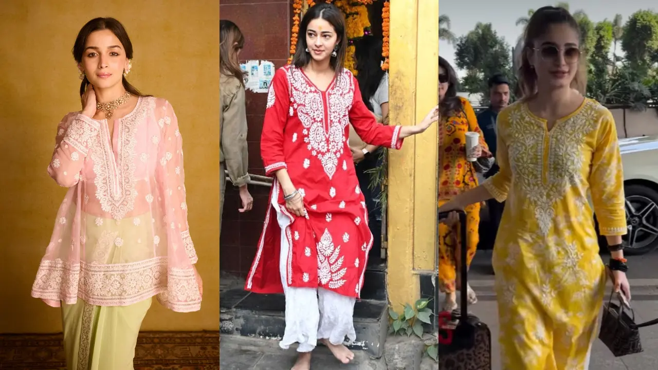 Bollywood actresses in Lucknowi kurtas
