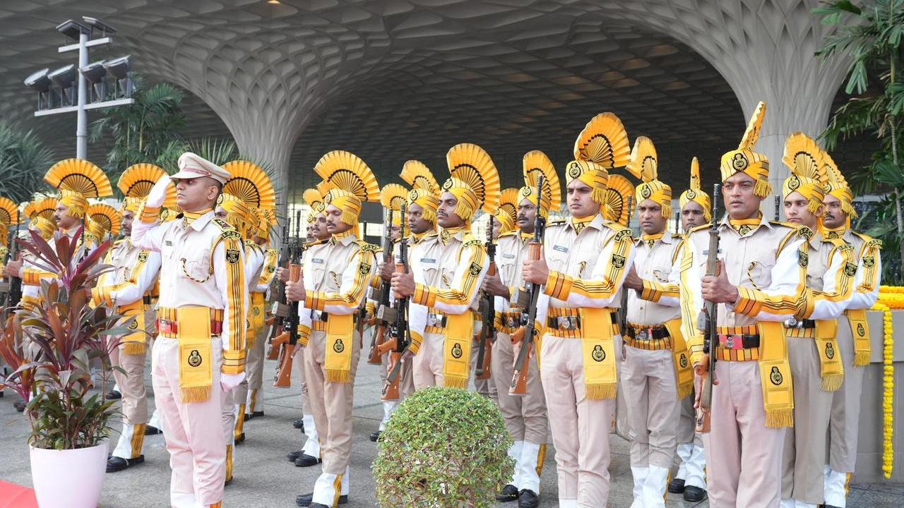To mark the occasion, the airport terminal was illuminated in the national tricolour