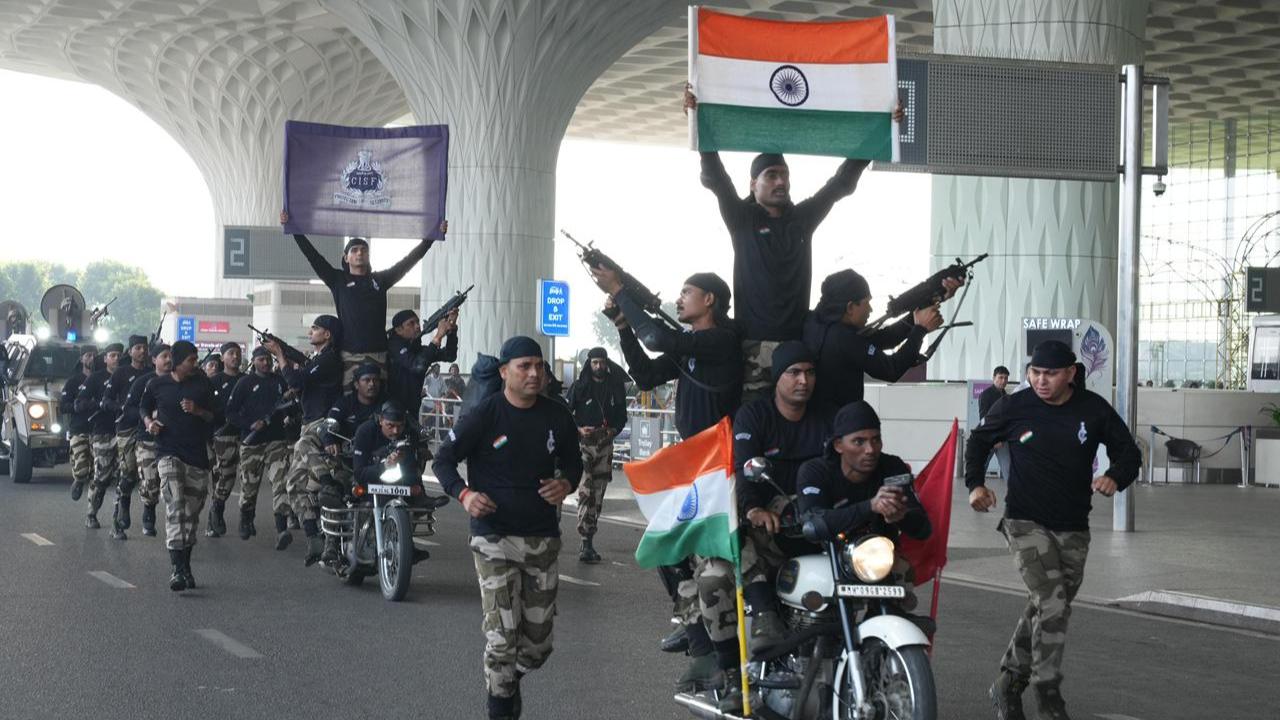 As part of the celebrations, the Central Industrial Security Force (CISF) presented a series of demonstrations and drills