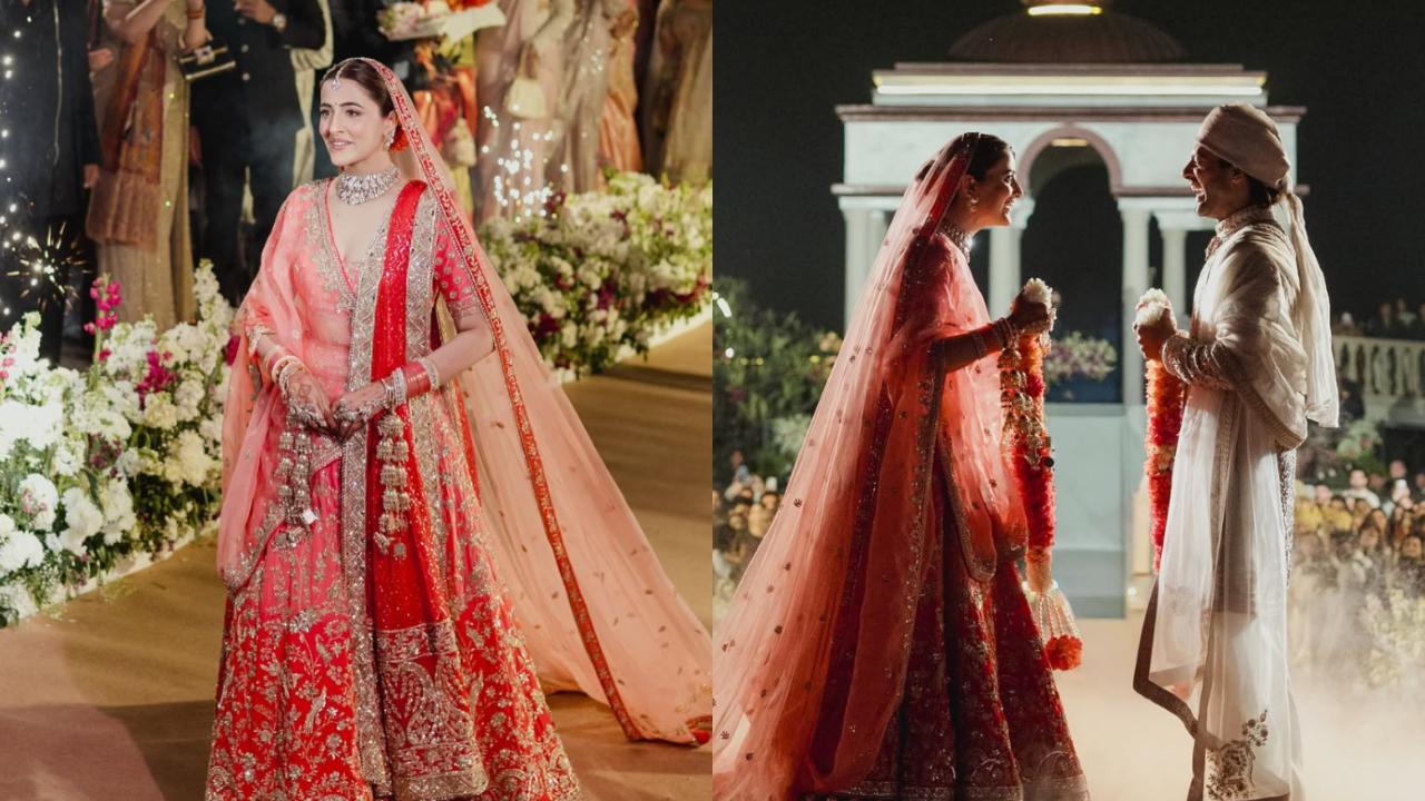 Nupur Sanon walks down the aisle singing a song she wrote for Stebin Ben, watch