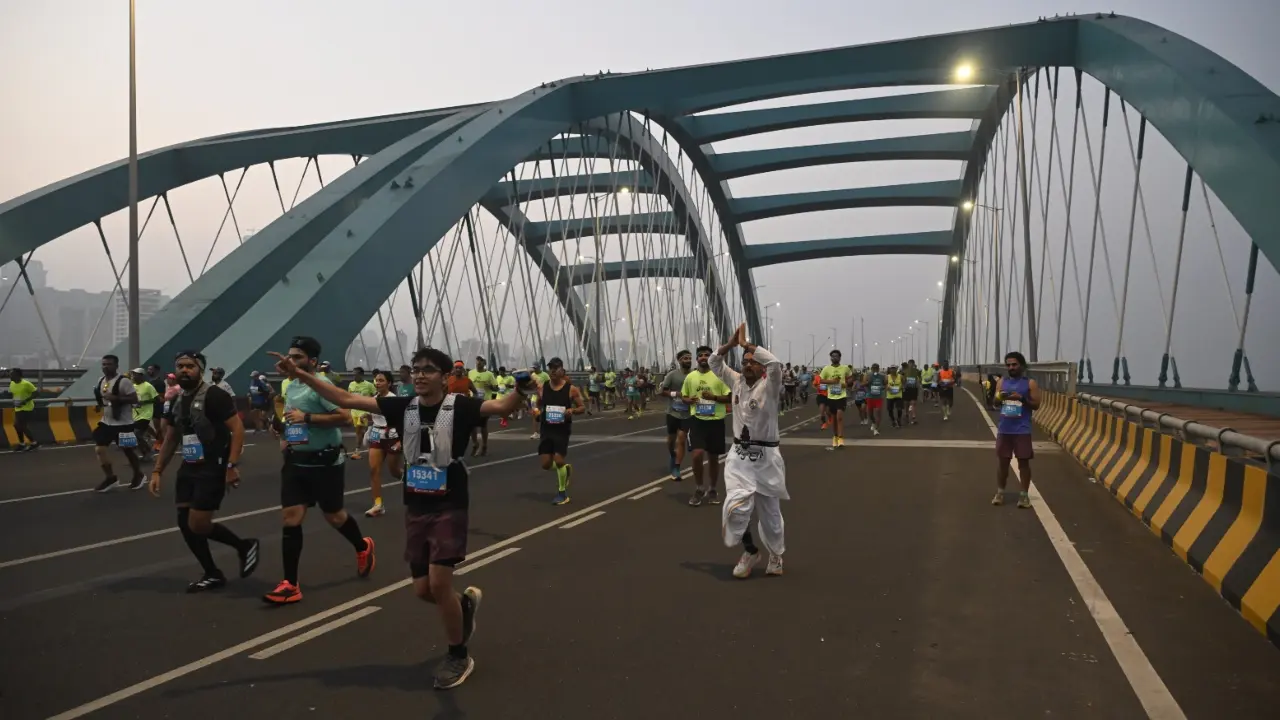 The Tata Mumbai Marathon event is held each year usually in January