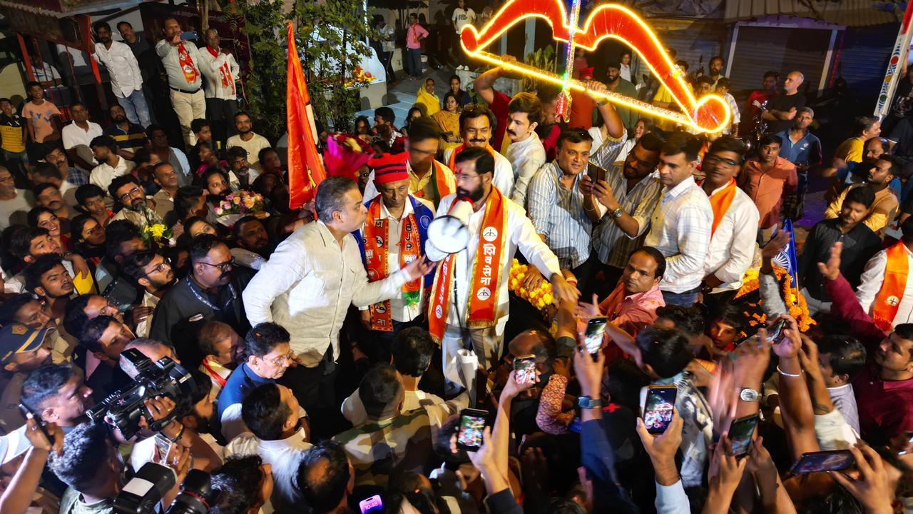 IN PHOTOS: Eknath Shinde's roadshow in Mumbai ahead of BMC Election 2026