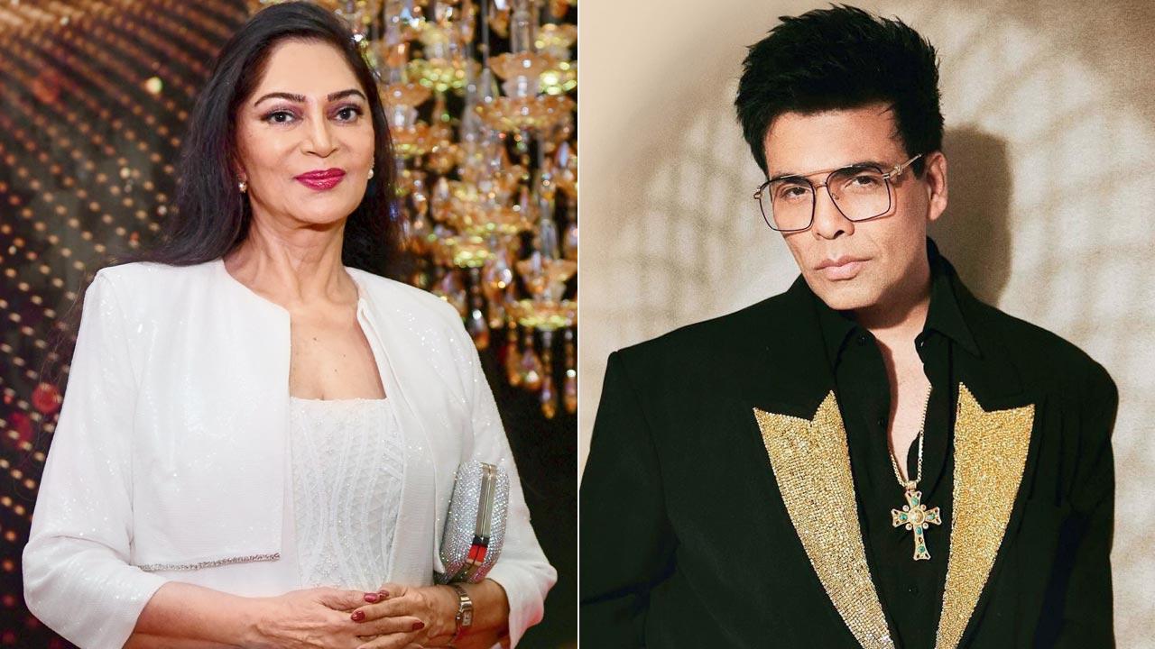 Simi Garewal and Karan Johar