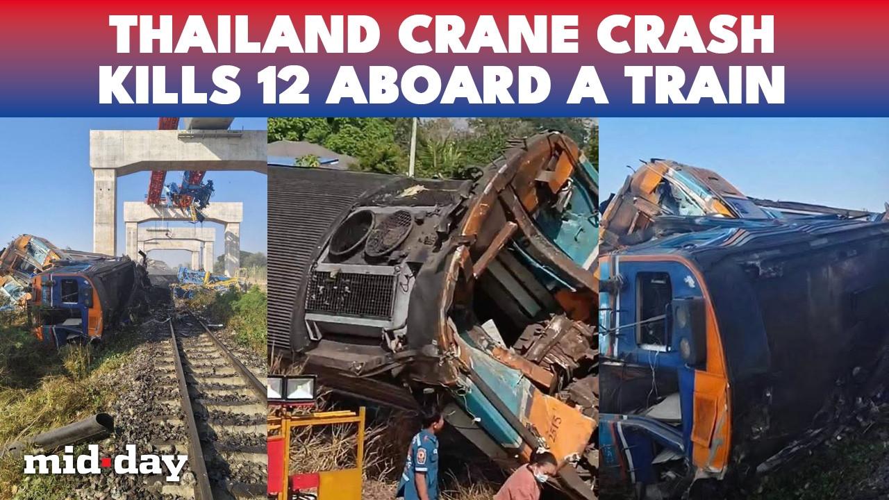 Thailand’s worst train disaster as crane collapses onto moving passenger train