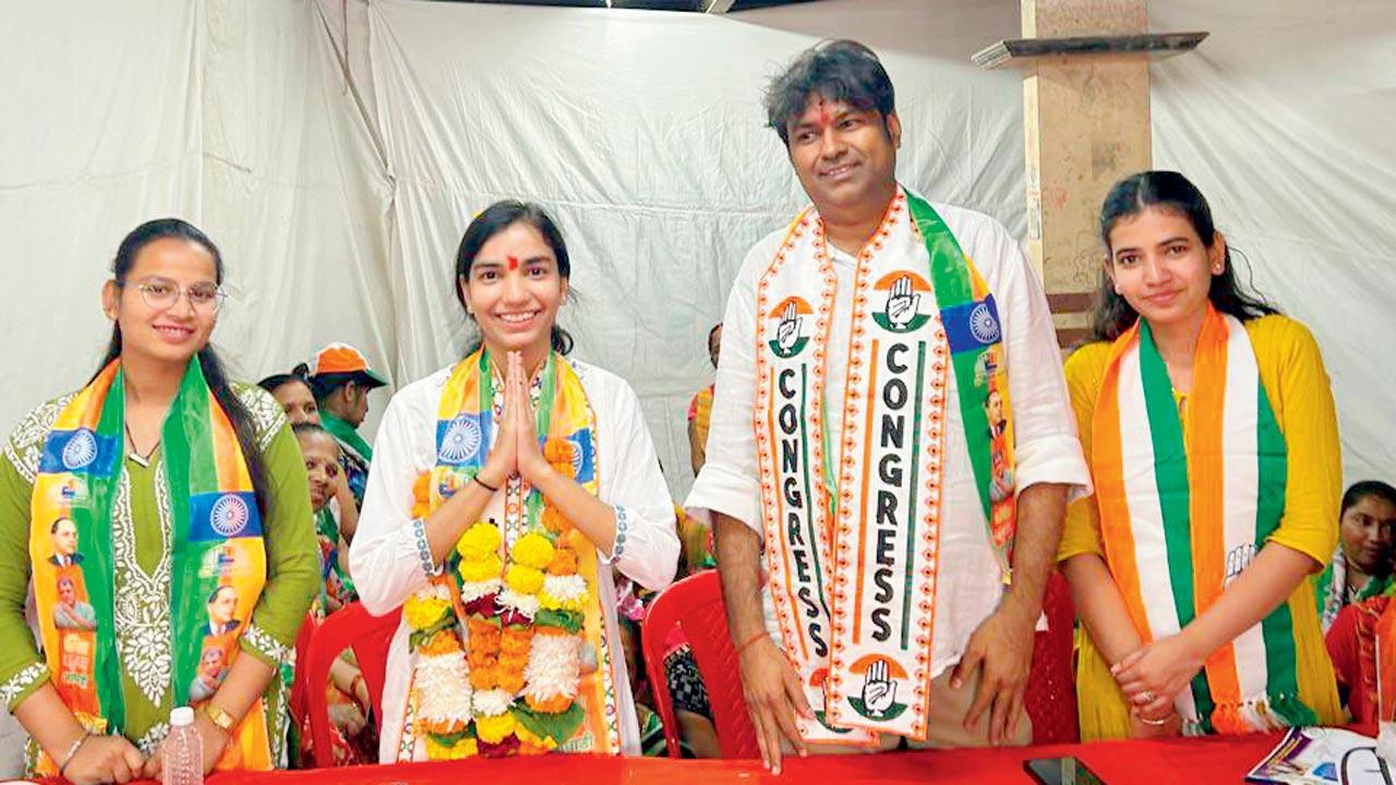 Khushbu Gupta promises the development of parks in the area to avoid diseases caused by sedentary lifestyles. Pics/Tanisha Banerjee