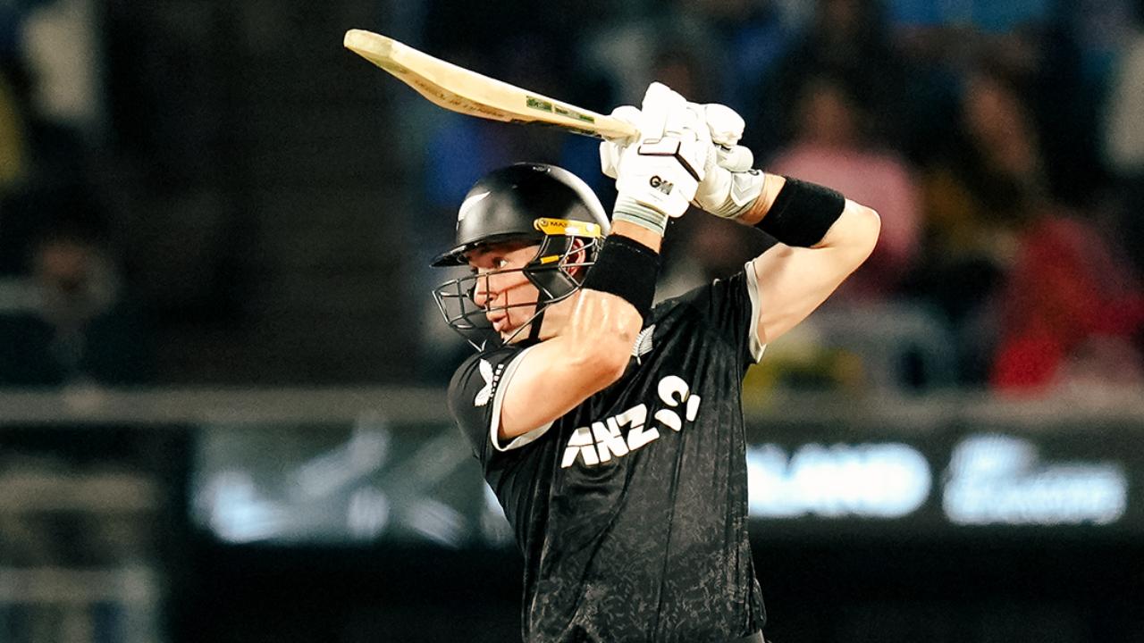Will Young accumulated 30 runs in 41 balls. His knock also included five boundaries and a maximum (Pic: X/@BLACKCAPS)