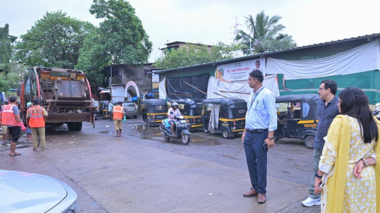 During the inspection, Bhide reviewed sanitation measures and civic maintenance across Mumbai During the inspection, Bhide reviewed sanitation measures and civic maintenance across Mumbai