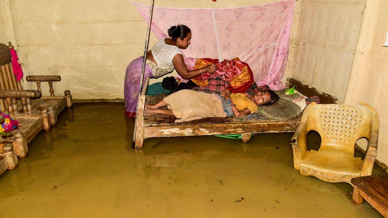 Following incessant rainfall, the water levels of the Brahmaputra River and its tributaries are rising in many places in the state