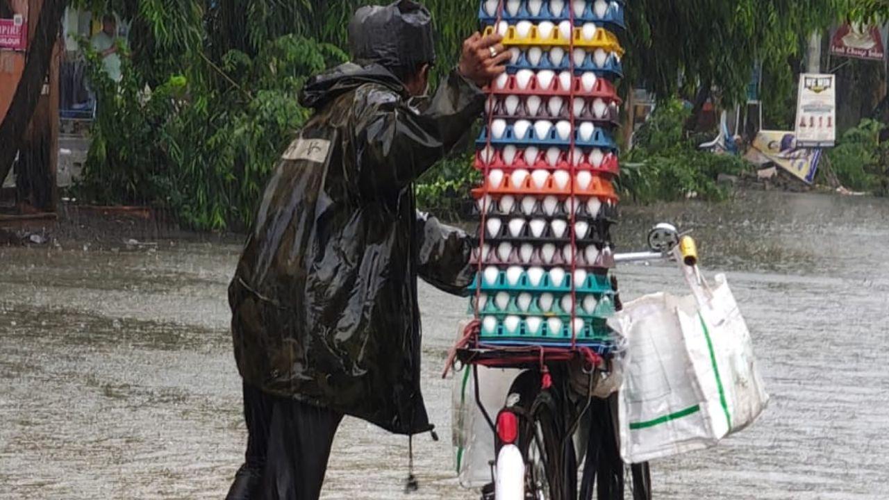 Several parts of Vasai, including Vasai East, and other parts in Vasai West are flooded waist-deep in water. While people aren't leaving their houses, many office-goers have opted to work from home
