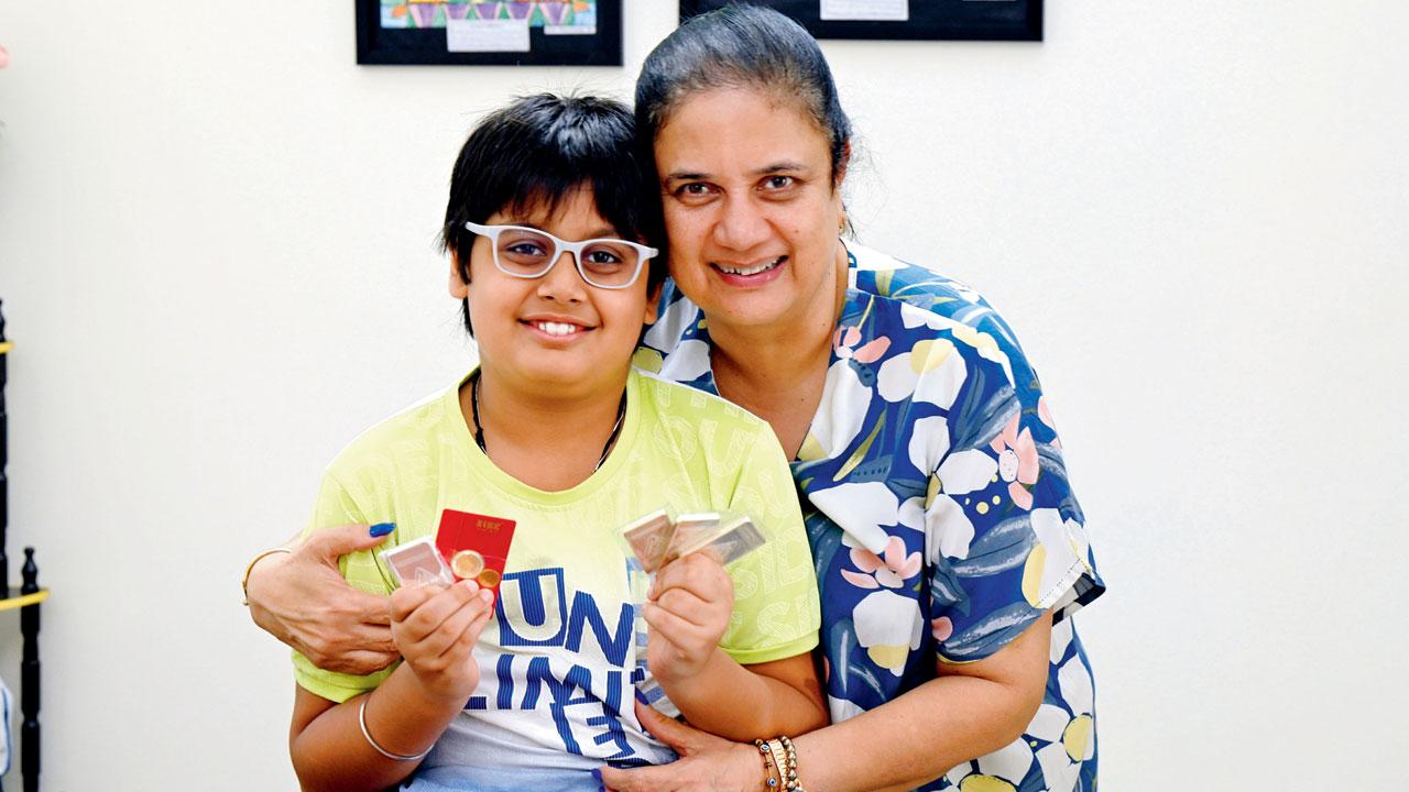 Grandmother Preeti says Ansh is her grandson-shine boy. Pics/Satej Shinde