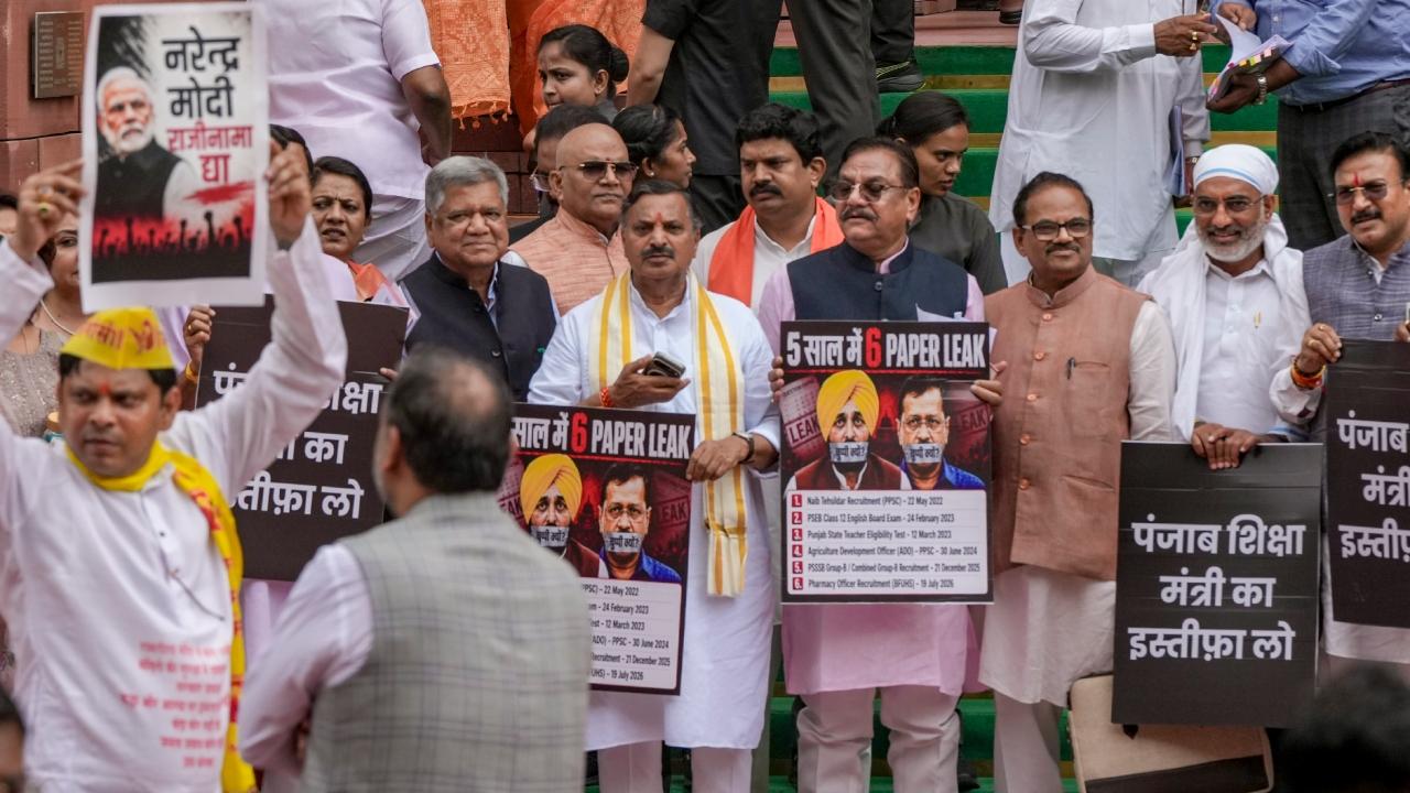 Congress has alleged at least four paper leaks under the AAP government in Punjab, while the government has denied the allegations.