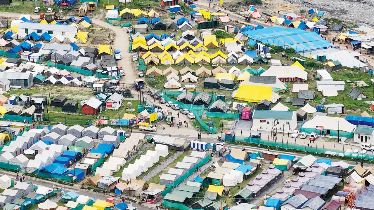 Food delivery partner arrested over Amarnath Yatra bomb threat The base camp at Baltal, Jammu and Kashmir, one of the starting points for the Amarnath Yatra. FILE PIC/ISTOCK