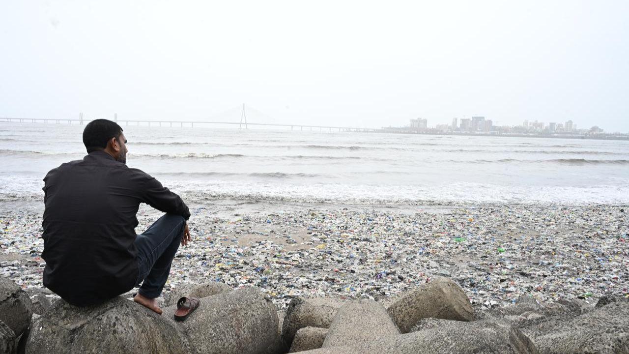 BMC workers routinely conduct clean-up operations after such high-tide events, but the trash often returns with the next tide